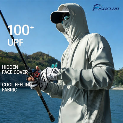 Men's Fishing Shirt, Moisture-Wicking Quick-Dry Stretch Fabric, UPF UV Sun Protection Hoodi 6319e
