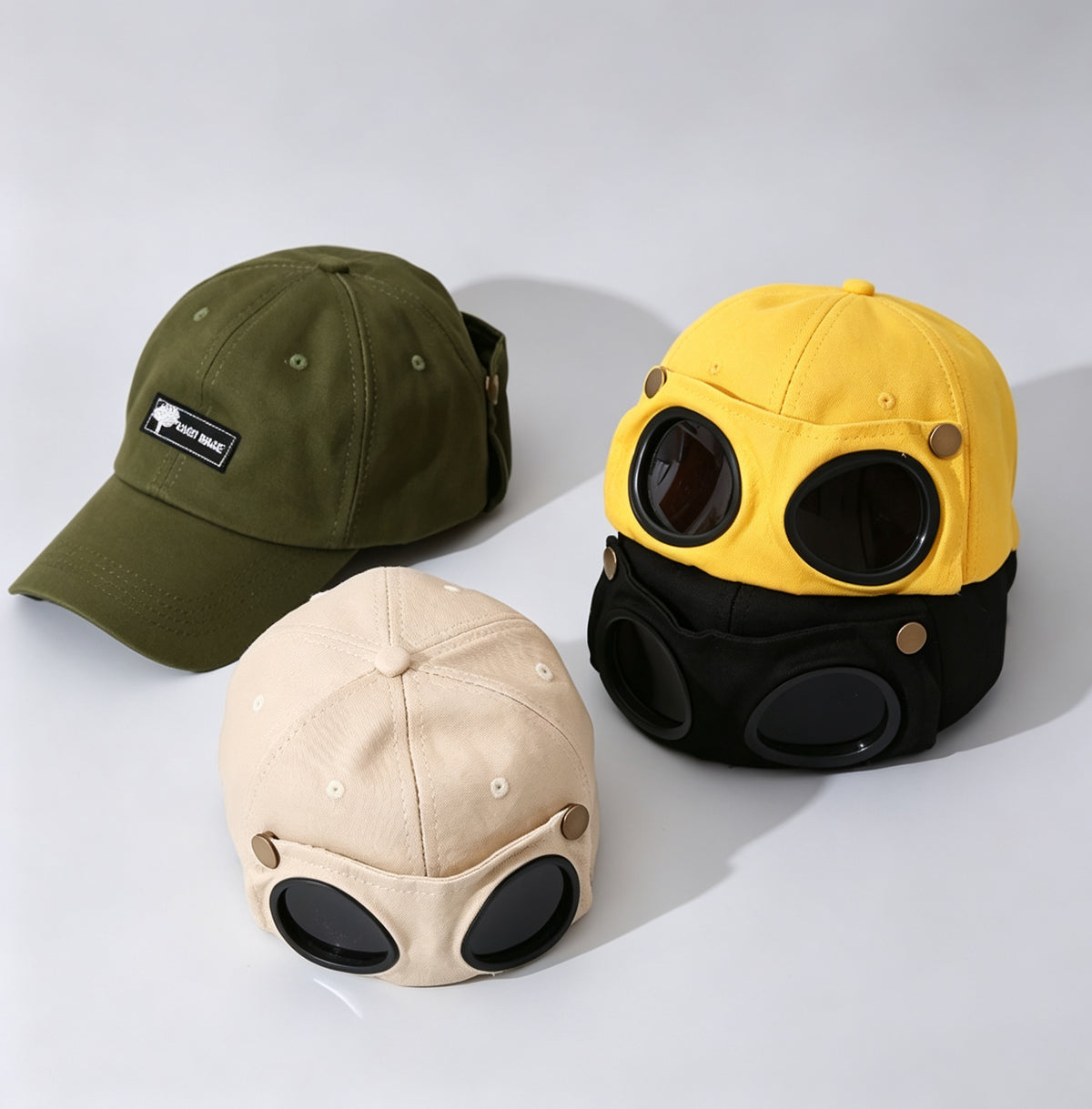 Pilot Goggle Baseball Cap with UV Protection