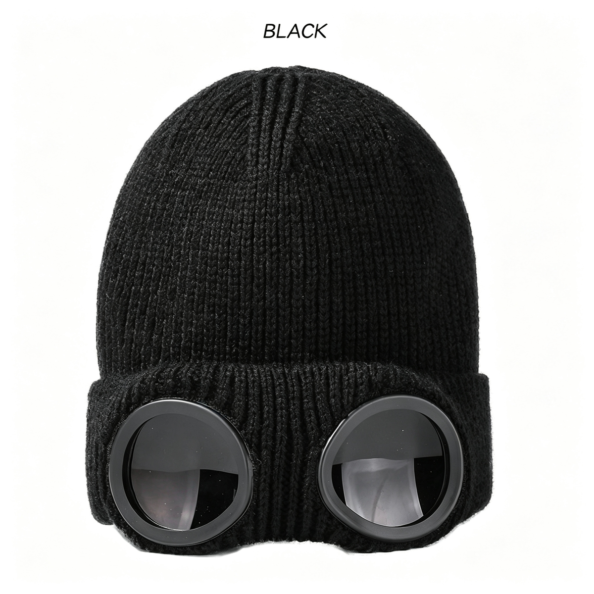 Unisex Windproof Ski Beanie with Pilot Goggles