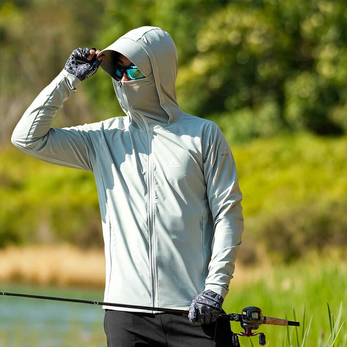 Men's Fishing Shirt, Moisture-Wicking Quick-Dry Stretch Fabric, UPF UV Sun Protection Hoodie（副本）