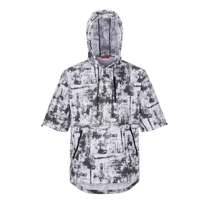 UPF 100+ Short Sleeve Fishing Hoodie for Men, Professional Sun Protection Shirt with YKK Zipper, Quick Dry Breathable 4-Way Stretch Outdoor Fishing Apparel 3337