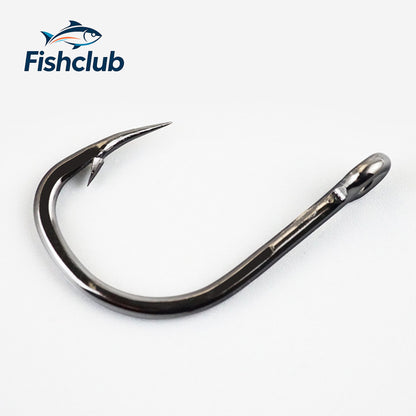 Heavy-Duty Stainless Steel Slow Jigging Hooks with Eye – Barbed Saltwater Fishing Hooks 1006
