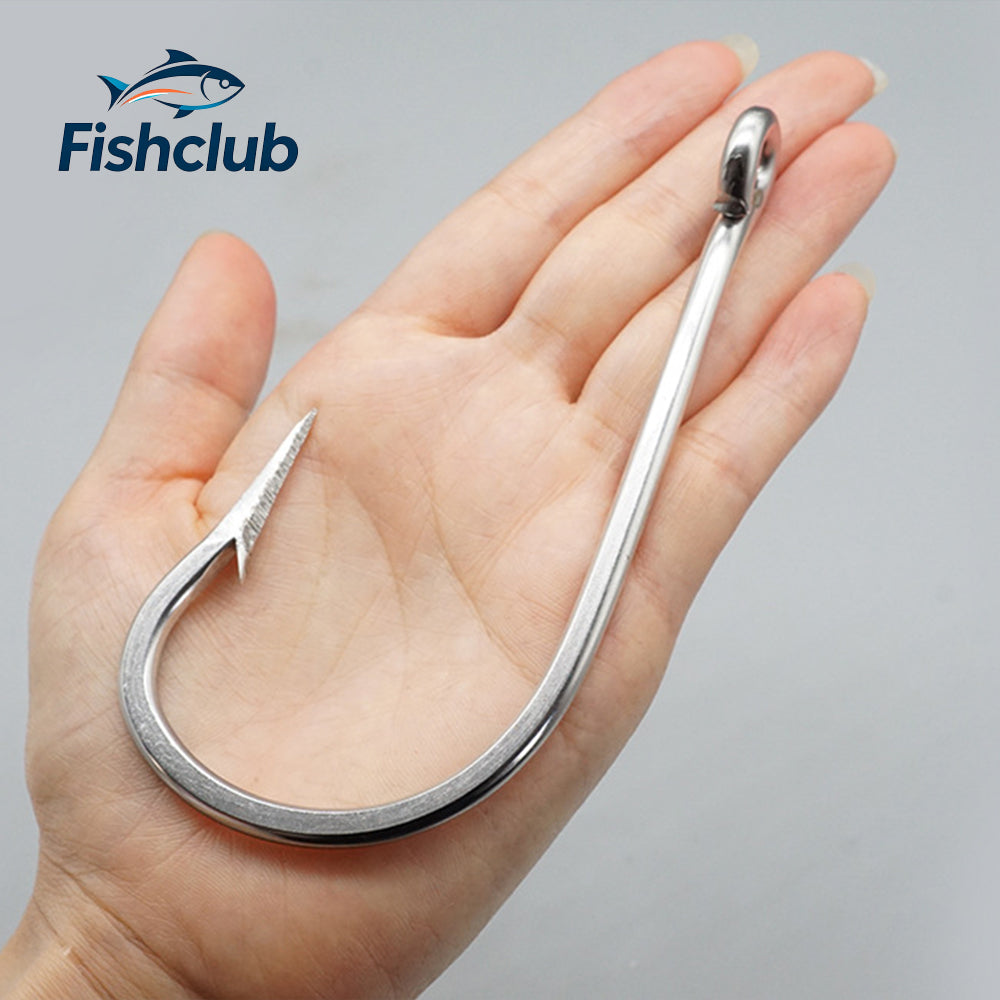 Heavy-Duty Stainless Steel Saltwater Fishing Hooks for Shark & Tuna Jigging