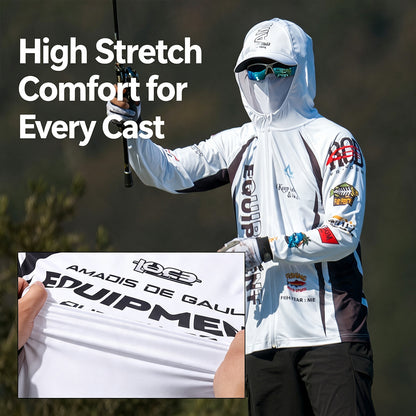 Men's Fishing Shirt, Moisture-Wicking Quick-Dry Stretch Fabric, UPF UV Sun Protection Hoodie（副本）