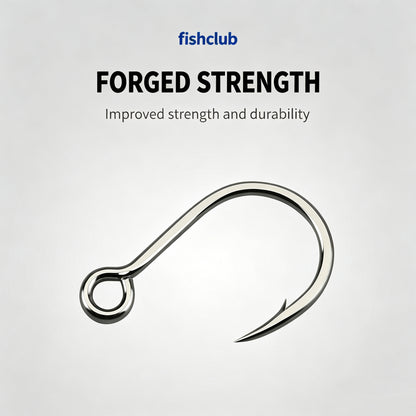 Heavy Duty Single Fishing Hooks, Anti-Corrosion Replacement Lure Hooks for Minnow, Popper, Crankbait & Metal Jigs （10PK）1002