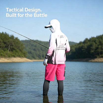 Men's UPF 100+ Professional Fishing Shirt with Integrated 3D Face Cover, Quick Dry Moisture Wicking Breathable Sun Protection Hoodie（副本）
