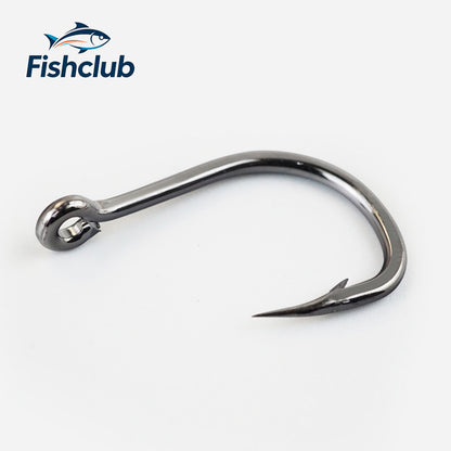 Heavy-Duty Stainless Steel Slow Jigging Hooks with Eye – Barbed Saltwater Fishing Hooks 1006