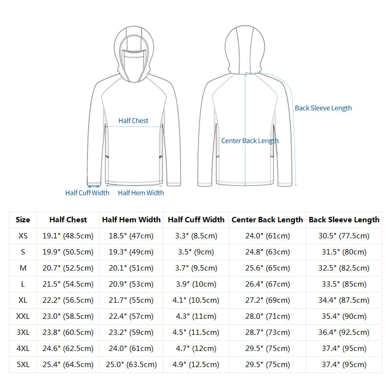 Men's UPF 100+ Professional Fishing Shirt with Integrated 3D Face Cover, Quick Dry Moisture Wicking Breathable Sun Protection Hoodie（副本）