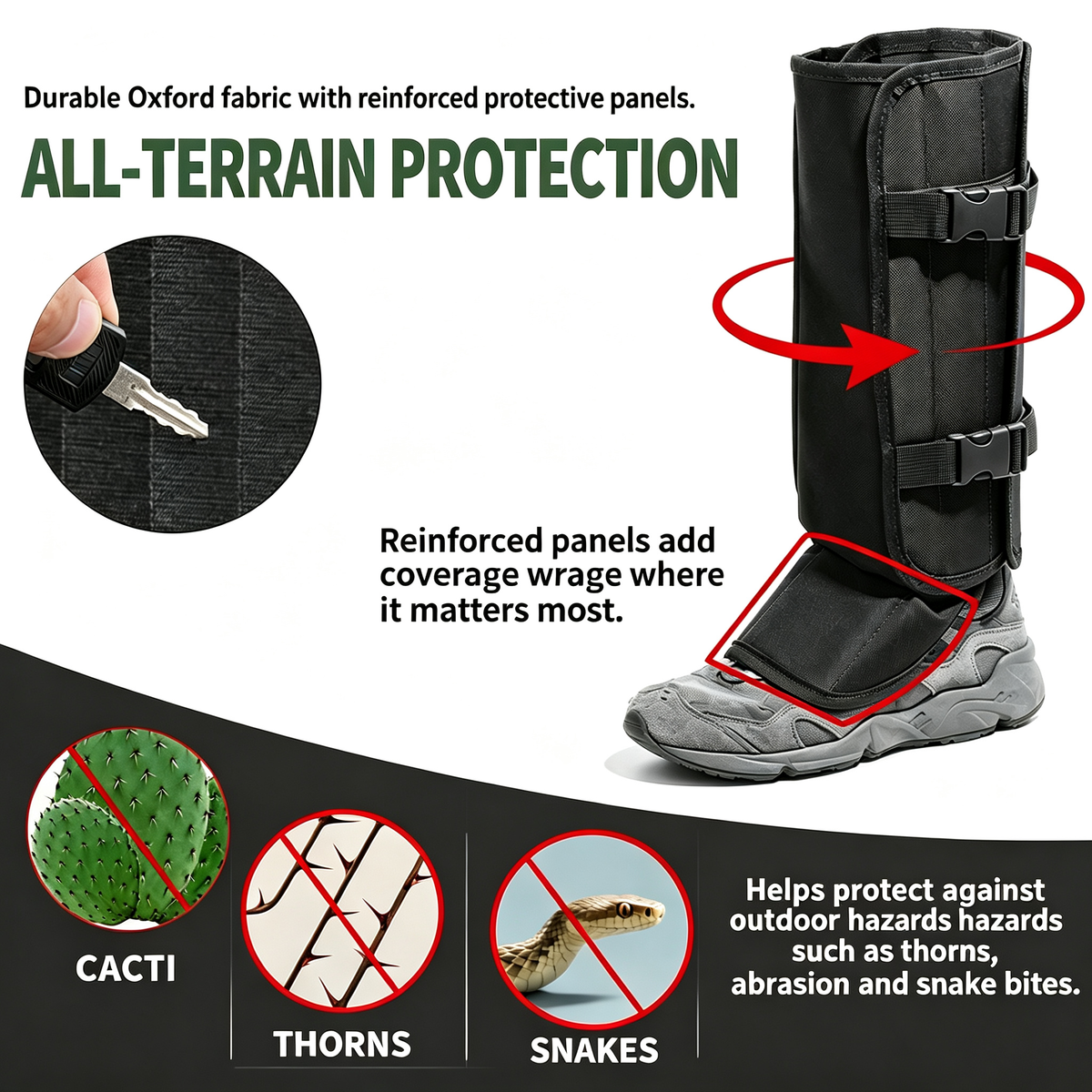 Outdoor Anti-Puncture Leg Gaiters for Hiking & Fishing