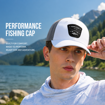 Performance Fishing Cap – Breathable Mesh Hat with UV Sun Protection & Adjustable Fit