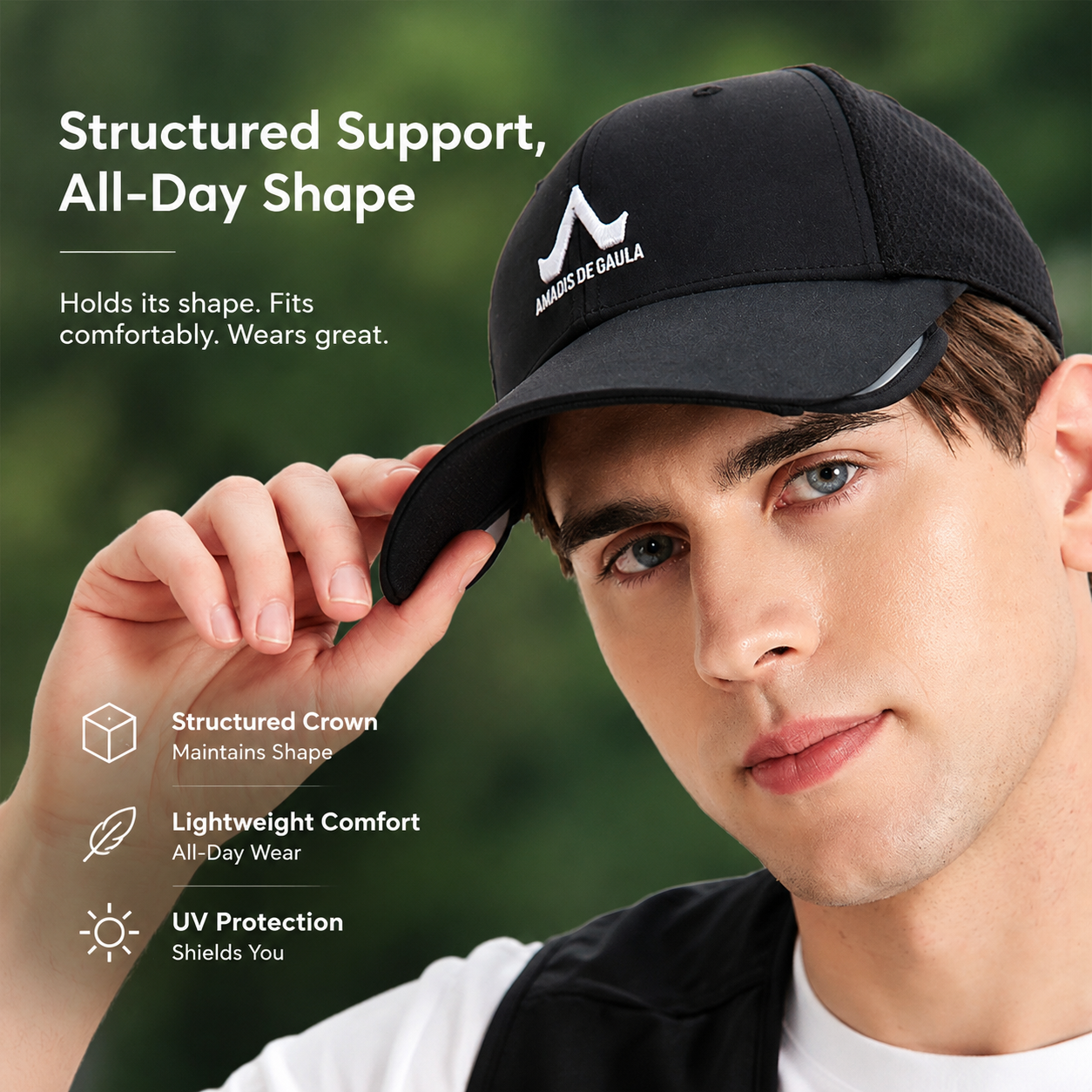 Performance Fishing Cap for Men – Adjustable Fit, Breathable Mesh & Extended Sun Protection Brim