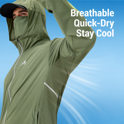 Men's Fishing Shirt, Moisture-Wicking Quick-Dry Stretch Fabric, UPF UV Sun Protection Hoodi 6319e