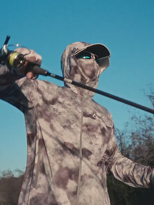 en's Fishing Shirt, Moisture-Wicking Quick-Dry Stretch Fabric, UPF UV Sun Protection Hoodie